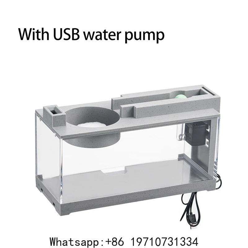 Aquarium Light - Aquarium-Fischbecken-Set mit integriertem Sauerstoffspender, USB-Mute-Filter mit
