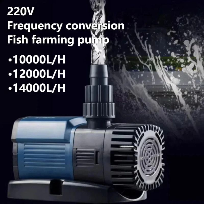 Aquarium Pump - 220V 10000L/H 12000L/H 14000L/H Haushalts-Fischzucht-Frequenzumwandlungs-Tauchpumpe Aquarium-Zirkulationspumpe