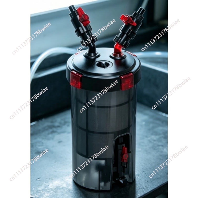 Fish Tank Filter - Aquarium-Vorfilterbehälter, geräuscharmer, stromloser Filter, externer 3-in-1-Wasserreinigungsbehälter