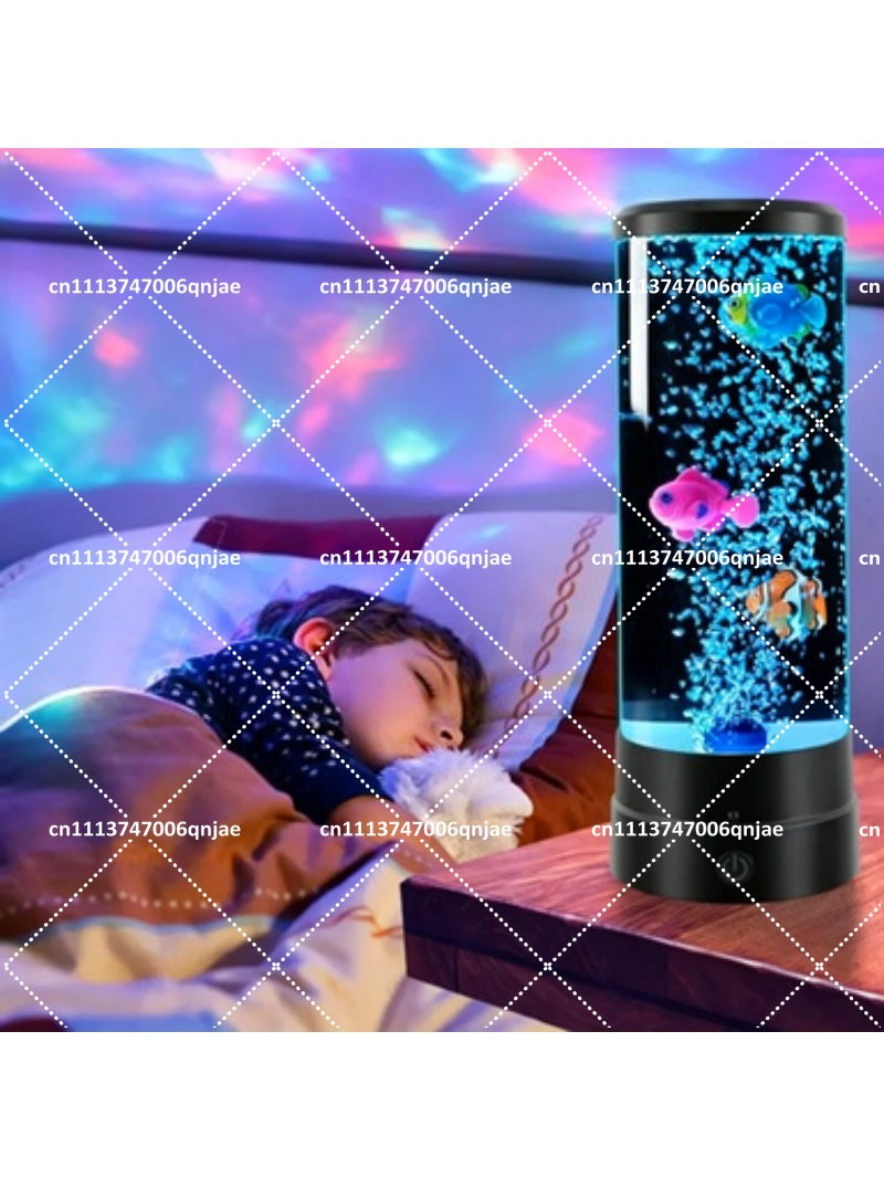 Aquarium Light - Simuliertes LED-Elektronik-Aquarium mit Farbwechsel, Blasenfisch-Lampe, Quallen-Nachtlicht