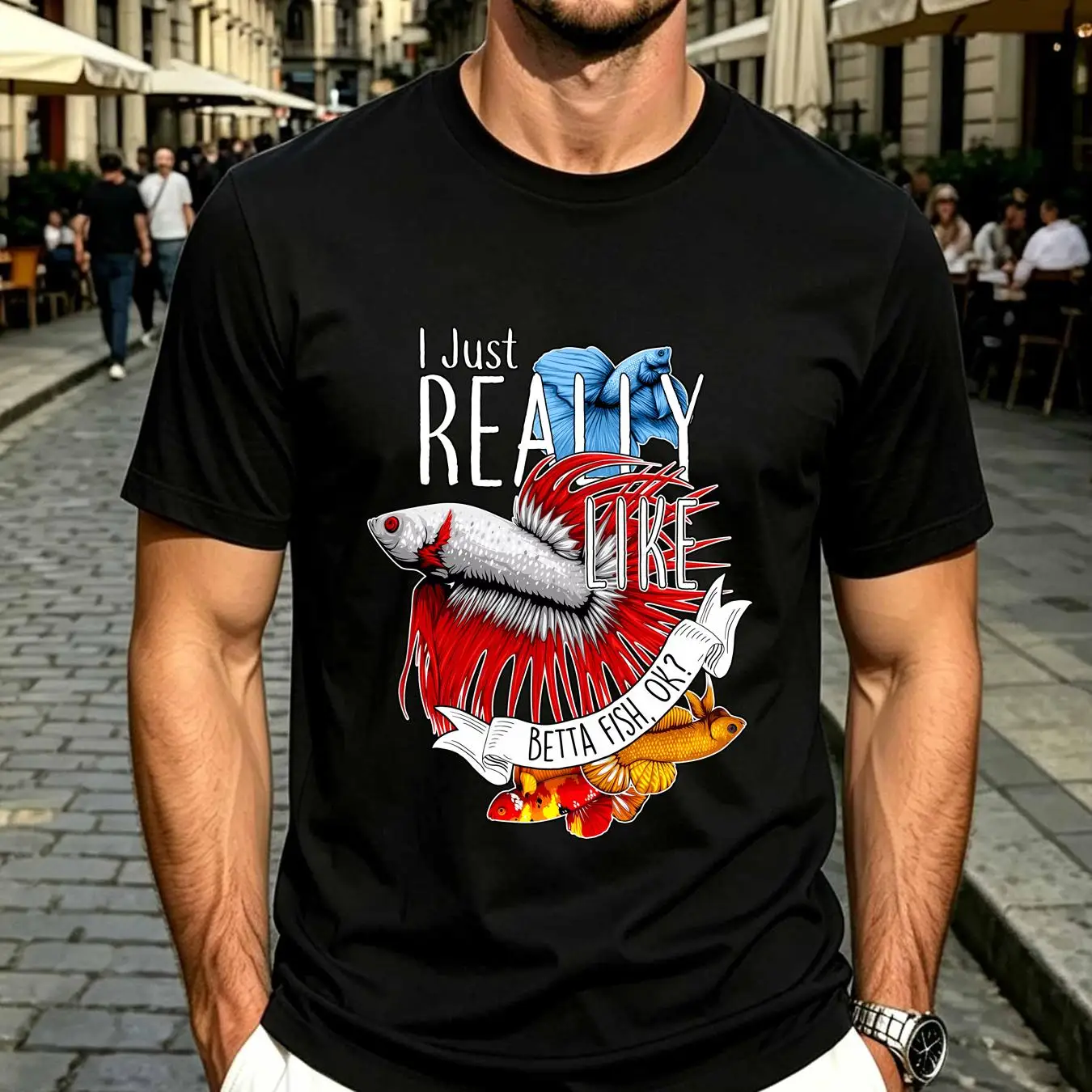 Gewaschenes T-Shirt, Betta-Fis – Aquarium Fish Keeping Bewertung und Preis